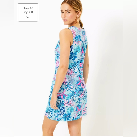NWT Lilly Pullizer Cotton Dev Dress - L - Picture 2 of 4
